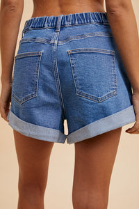 Stretch Loose Fit Denim Shorts