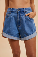Stretch Loose Fit Denim Shorts