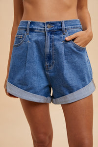 Stretch Loose Fit Denim Shorts