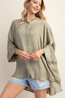 Loose Satin Blouse