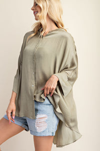 Loose Satin Blouse