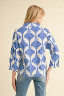 Pearl Closure Printed Top