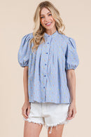 Swiss Dot Gingham Top