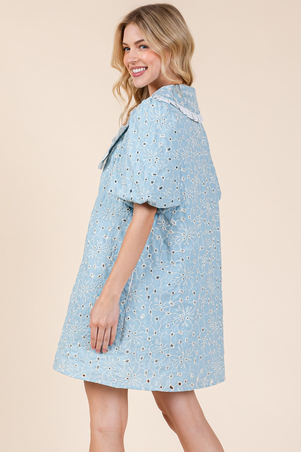 Peter Pan Collar Eyelet Dress – Kirby's Kloset