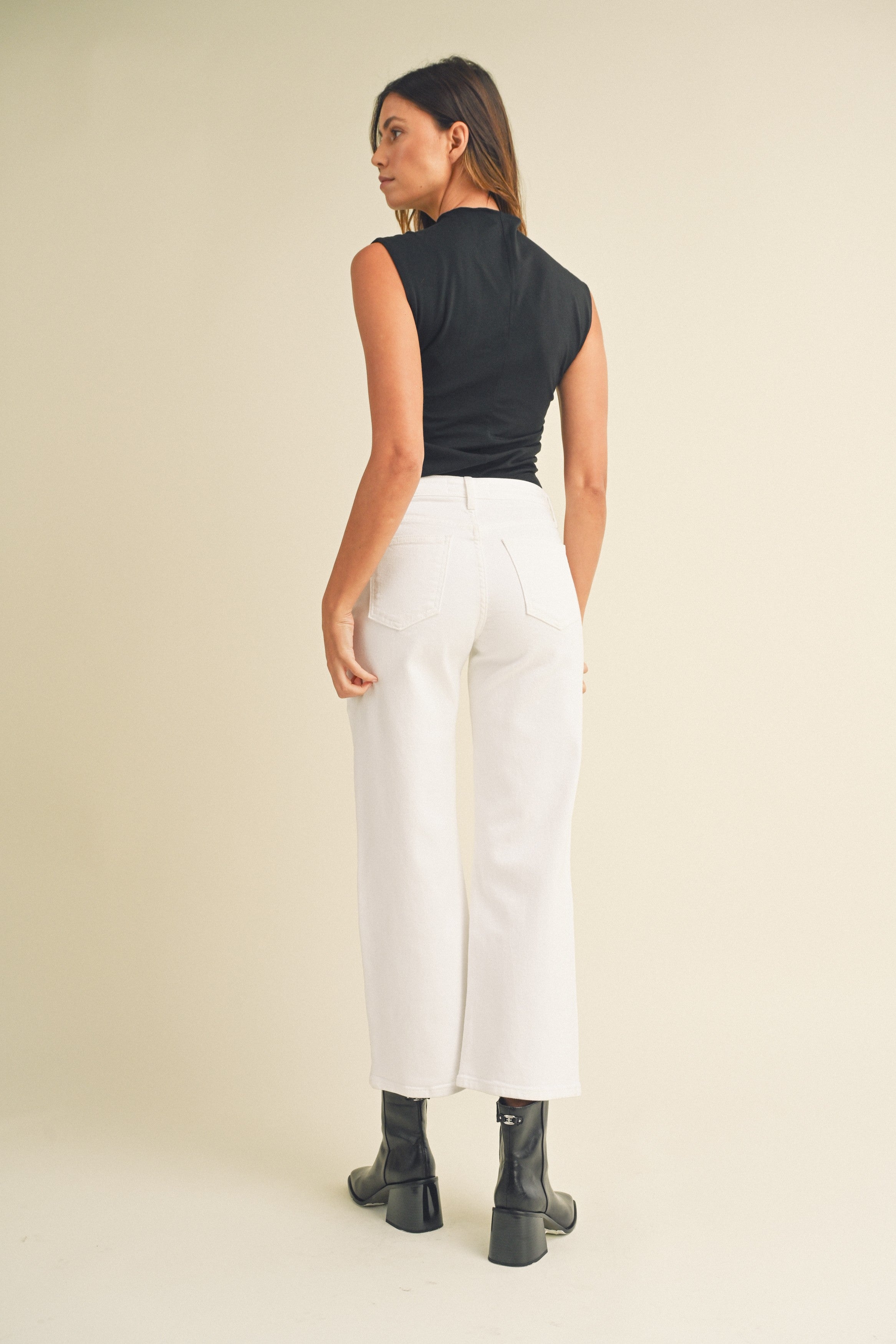 White Straight Leg Jeans