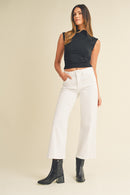 White Straight Leg Jeans