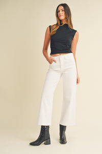White Straight Leg Jeans