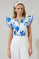 Aby Floral Poplin Top