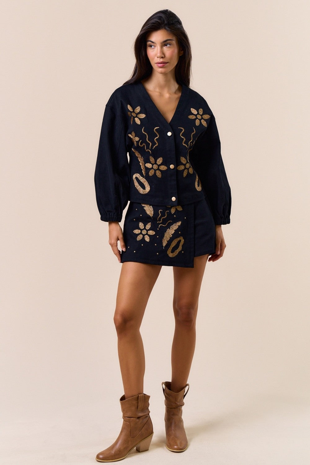 Embroidered Button-Down