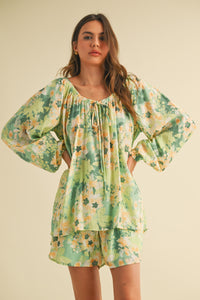 Relaxed Floral Top & Short Set