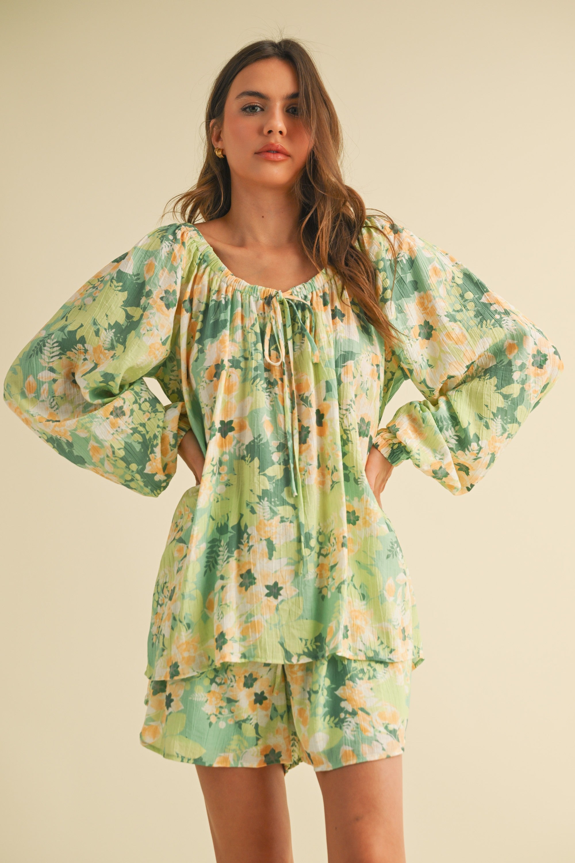 Relaxed Floral Top & Short Set