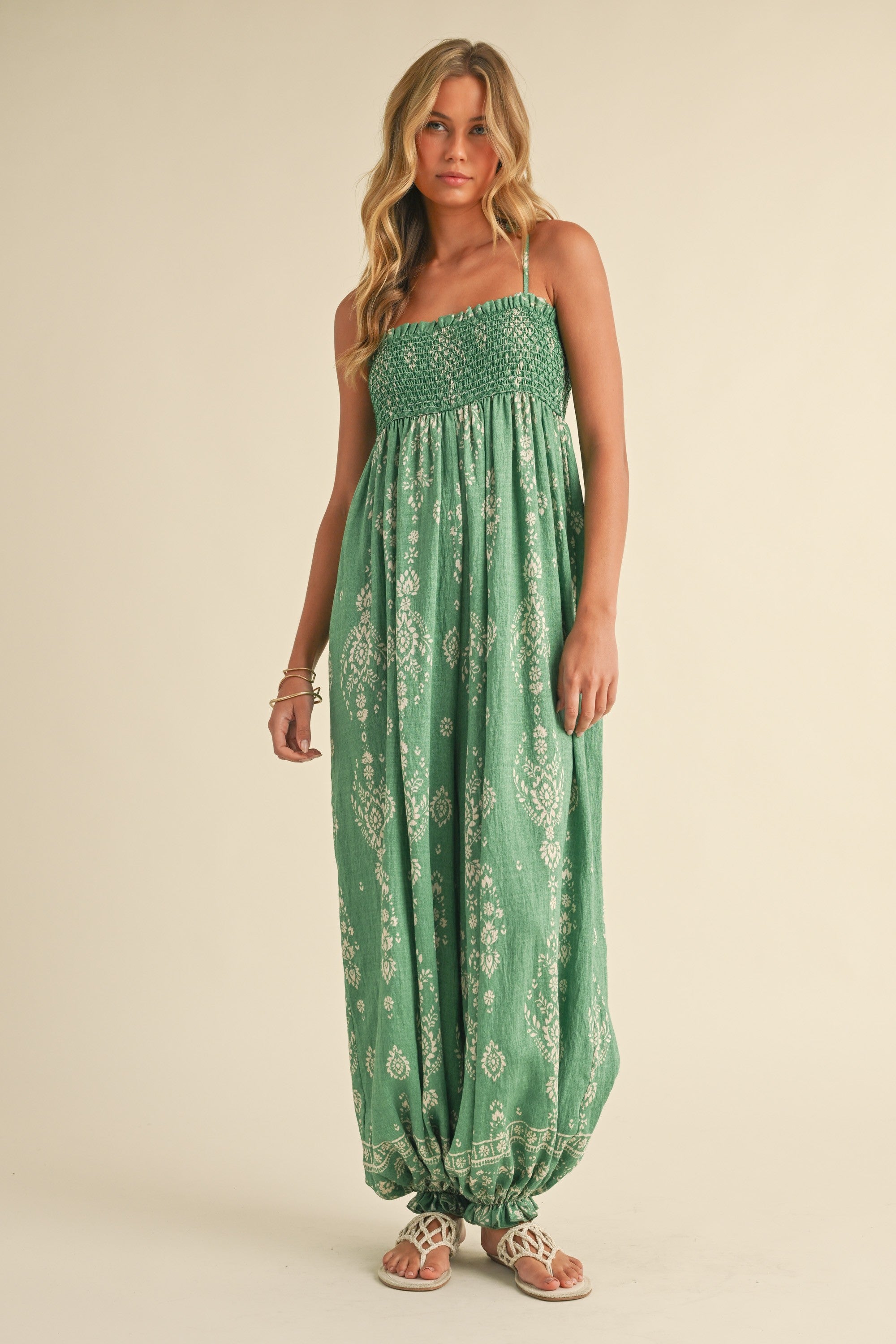 Harem Style Printed Jumpsuit