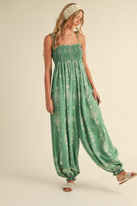 Harem Style Printed Jumpsuit