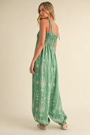 Harem Style Printed Jumpsuit