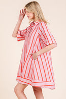Striped Shirt Dress