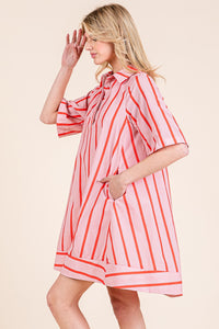 Striped Shirt Dress