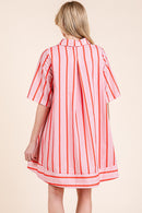 Striped Shirt Dress