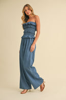 Ruffled Tube Jumpsuit