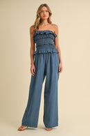 Ruffled Tube Jumpsuit