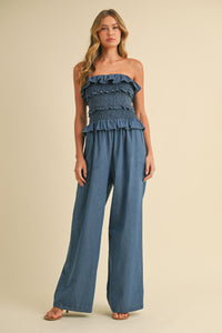 Ruffled Tube Jumpsuit
