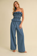 Ruffled Tube Jumpsuit