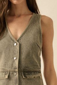 Denim Vest Romper