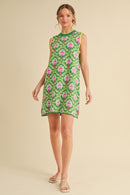 Geometric Print Knit Dress