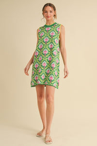 Geometric Print Knit Dress