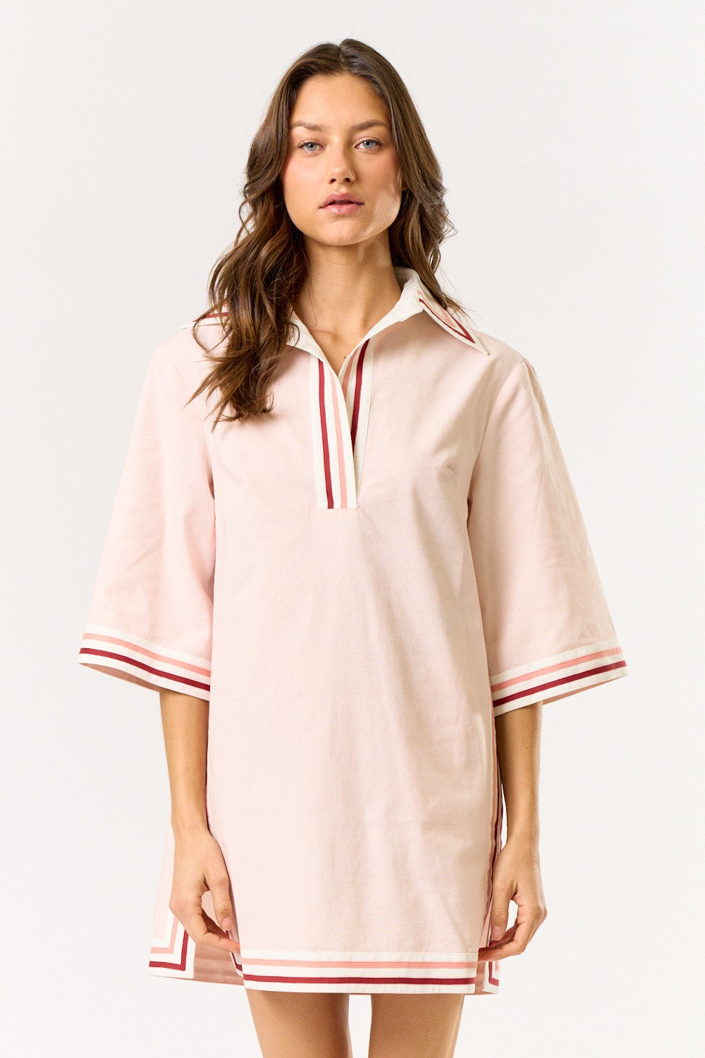 Striped Collared Shift Dress