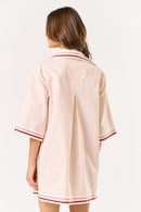 Striped Collared Shift Dress