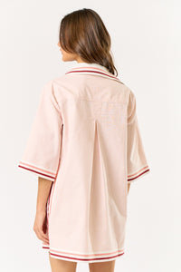 Striped Collared Shift Dress