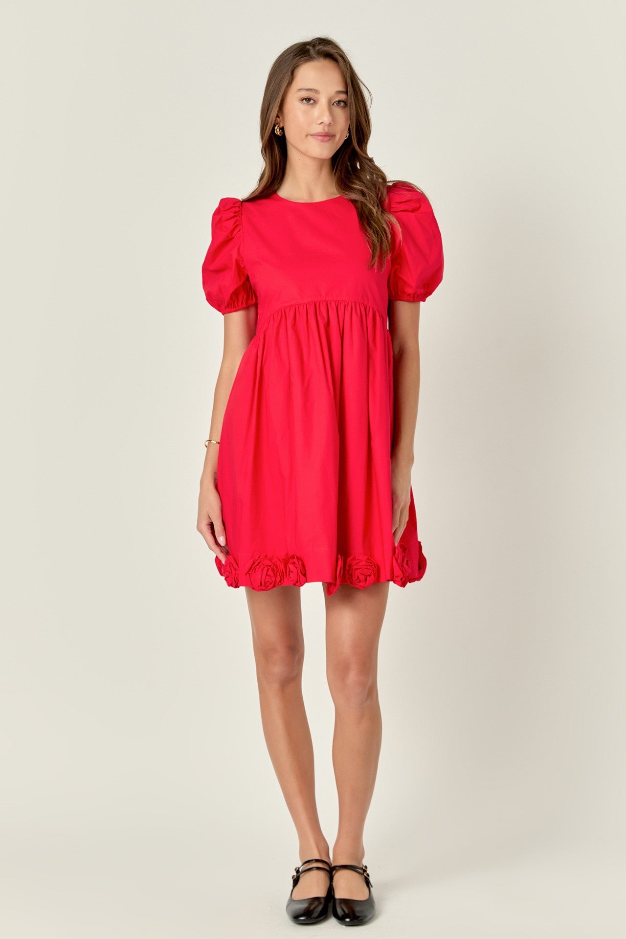 corsage mini dress Poplin Corsage Mini Dress Kirby's Kloset