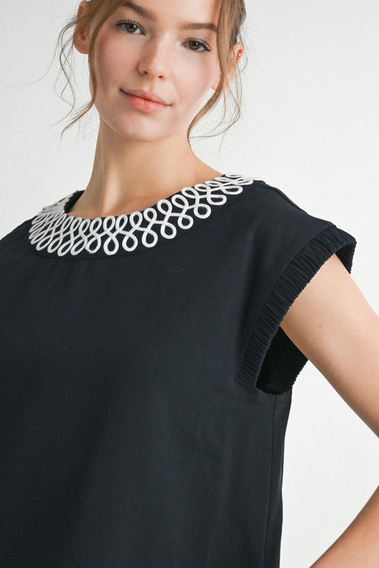 Edge Trim Detail Dress