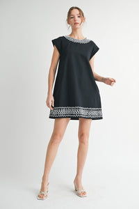 Edge Trim Detail Dress