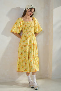 Garden Party Printed Midi Dress