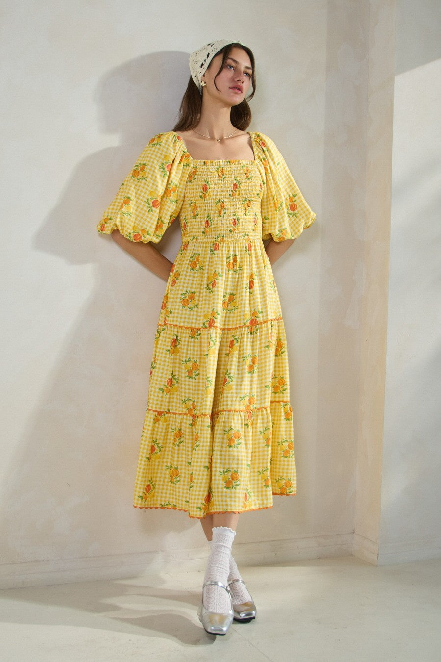 Garden Party Printed Midi Dress