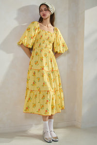 Garden Party Printed Midi Dress