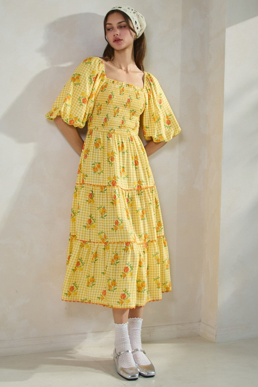 Garden Party Printed Midi Dress