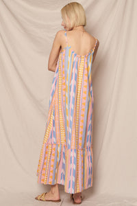 Aztec Spaghetti Strap Maxi Dress