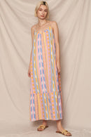 Aztec Spaghetti Strap Maxi Dress