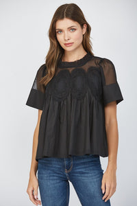 Mesh Applique Top