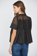 Mesh Applique Top