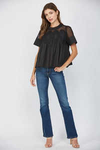Mesh Applique Top