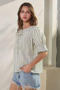 Smocked Yoke Top