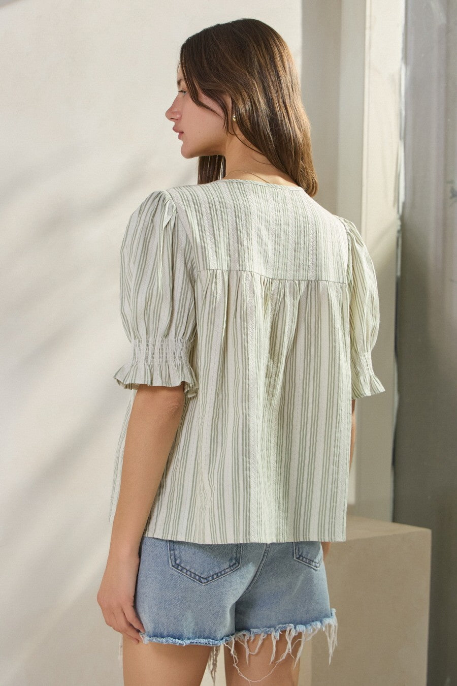 Smocked Yoke Top