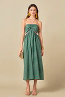 Cutout Floral Halter Dress