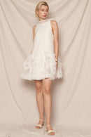 Halter Organza Embellished Dress