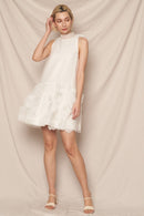 Halter Organza Embellished Dress