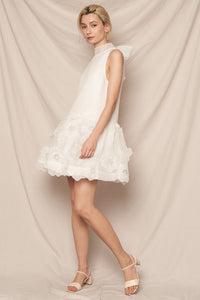 Halter Organza Embellished Dress