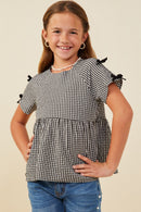 Black Gingham Top